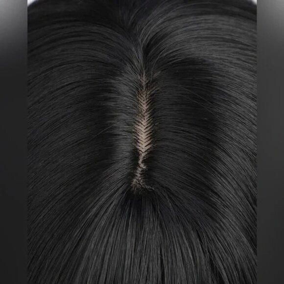 Long black Wig Straight hair 30 in long, with bangs  - Classic wig cap - Picture 10 of 10